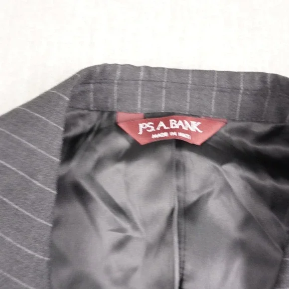 Jos. A. Bank Blazer Classic Charcoal Black Mens 44R 100% Wool 2 Button 100% Wool - Picture 10 of 15